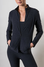 Mock Neck Jacket Black