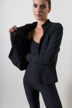 Mock Neck Jacket Black