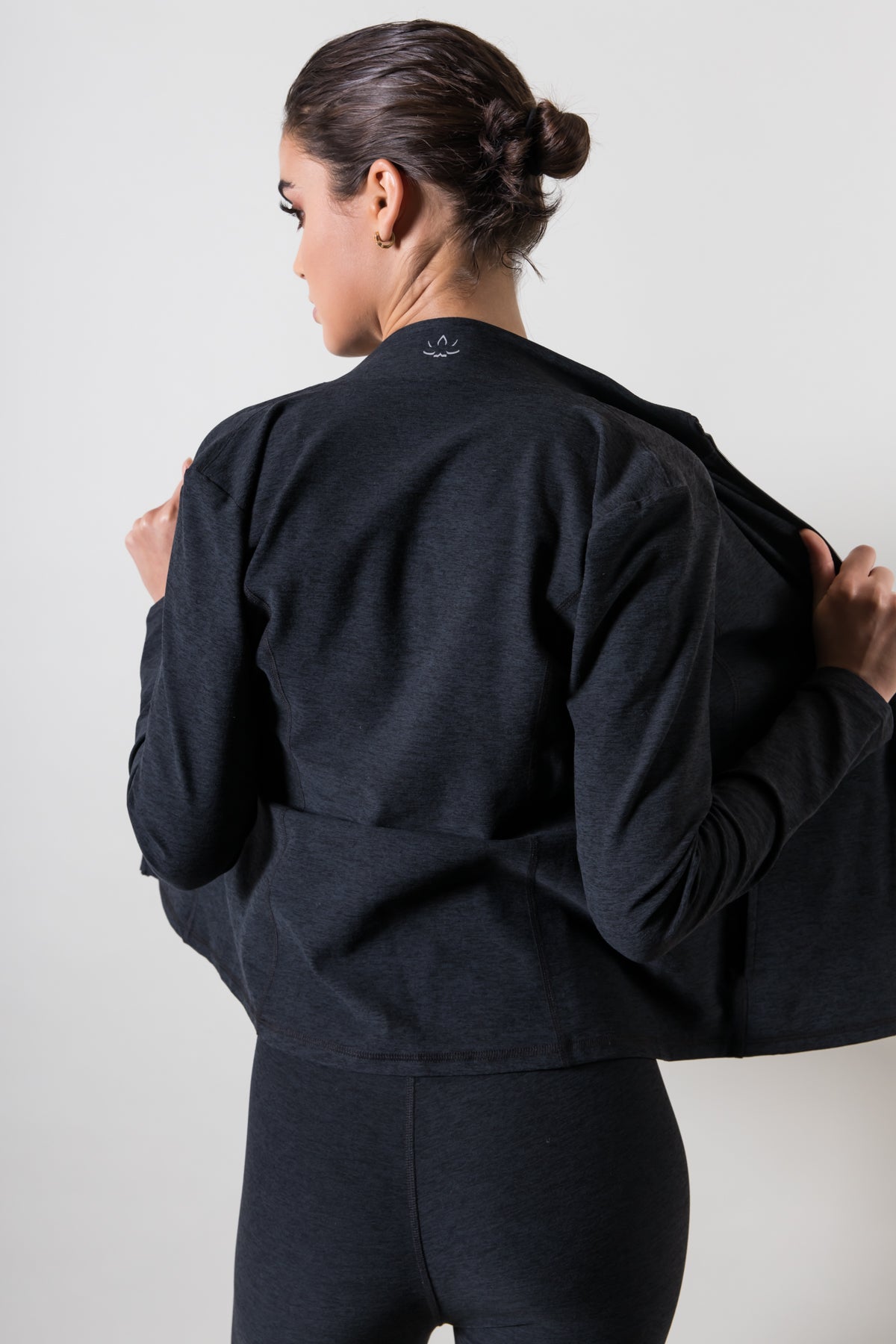Mock Neck Jacket Black