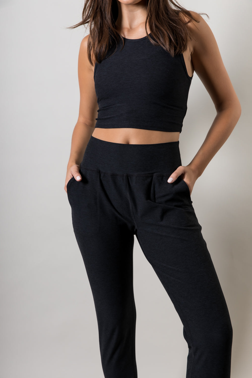 Featherweight Top Notch Cropped Tank Black