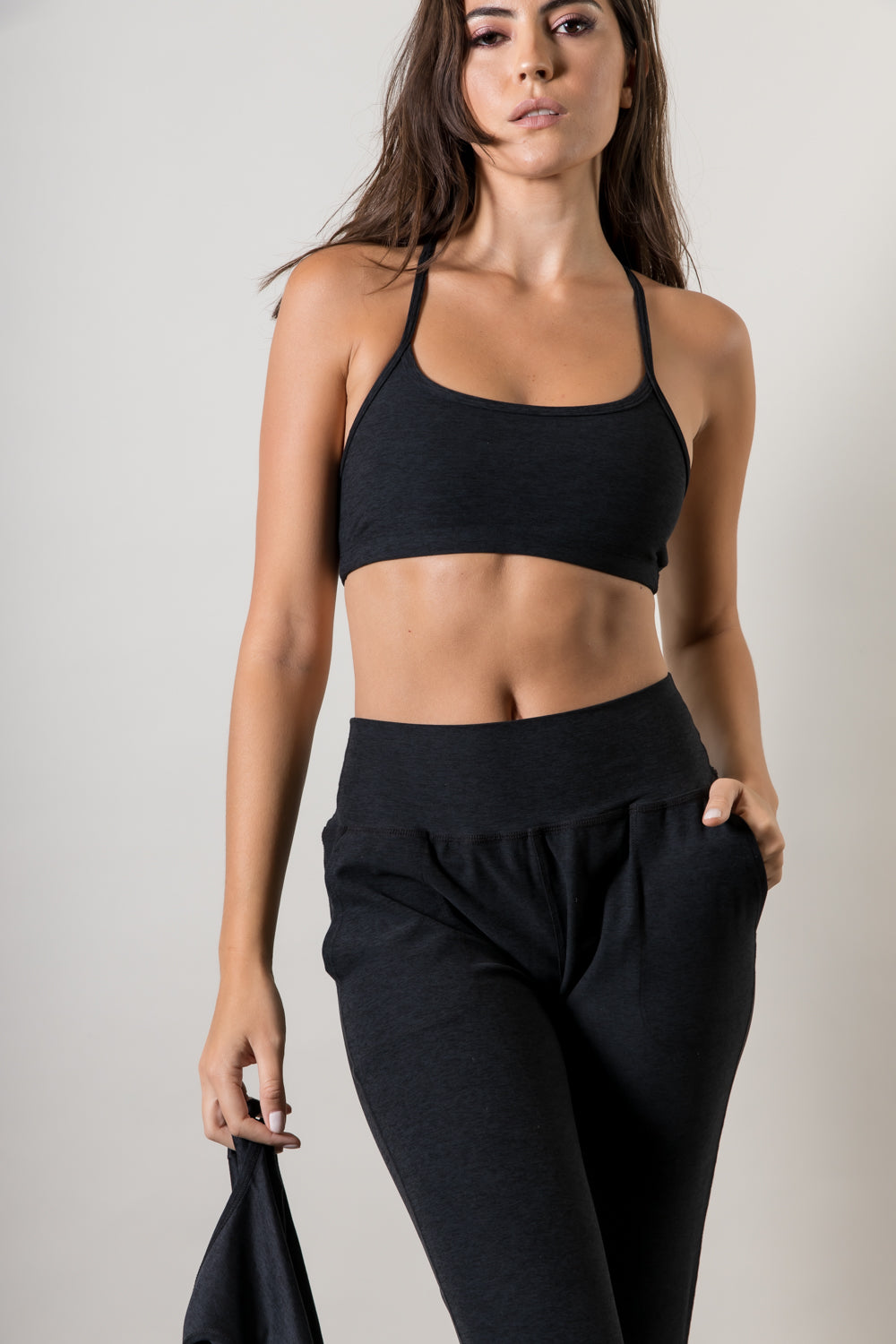 Spacedye Slim Racerback Black