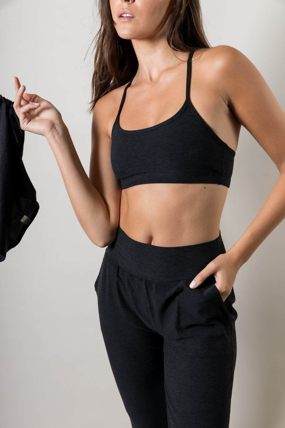 Spacedye Slim Racerback Black