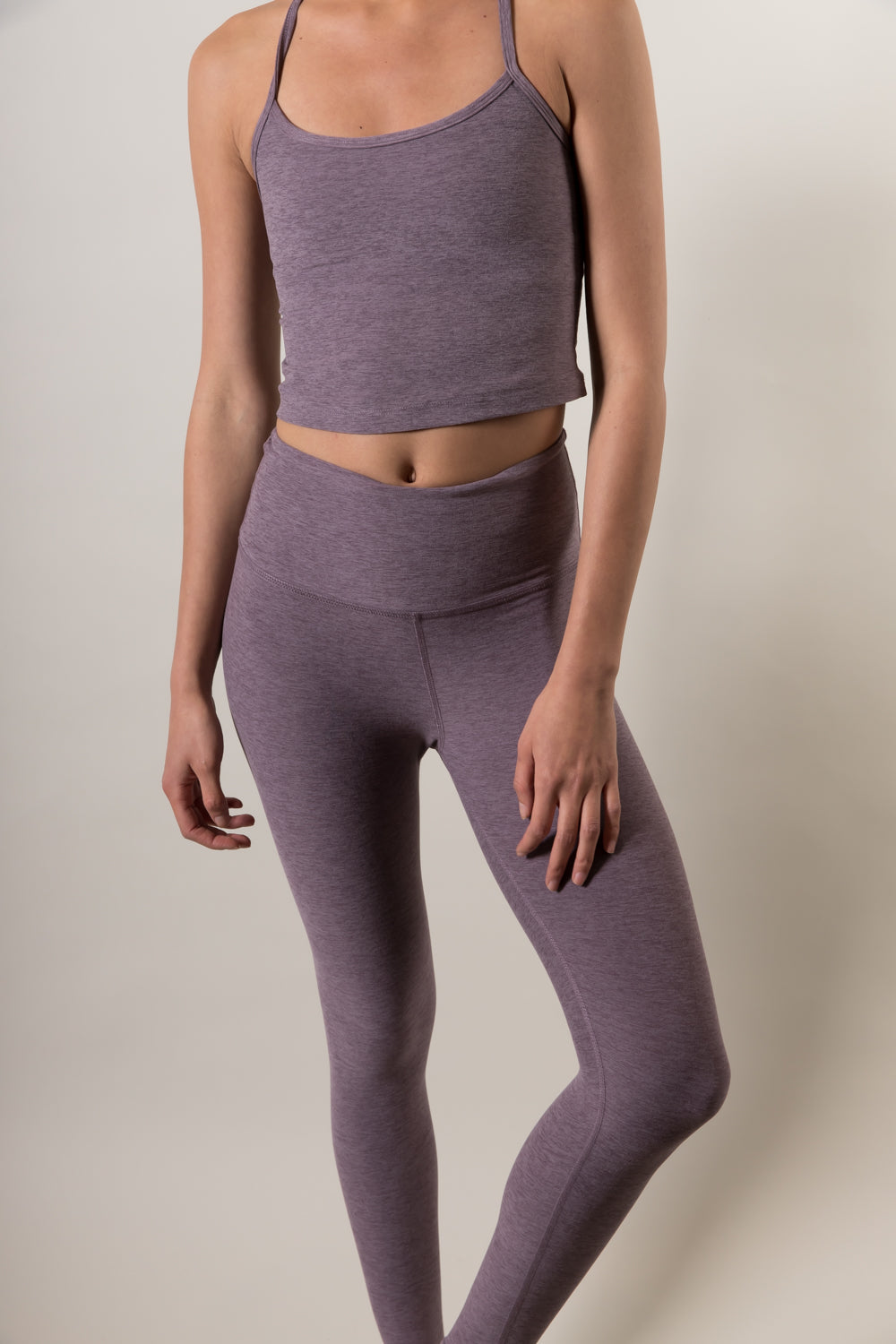 High Waisted Midi Legging Silverberry