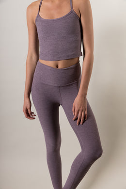 High Waisted Midi Legging Silverberry