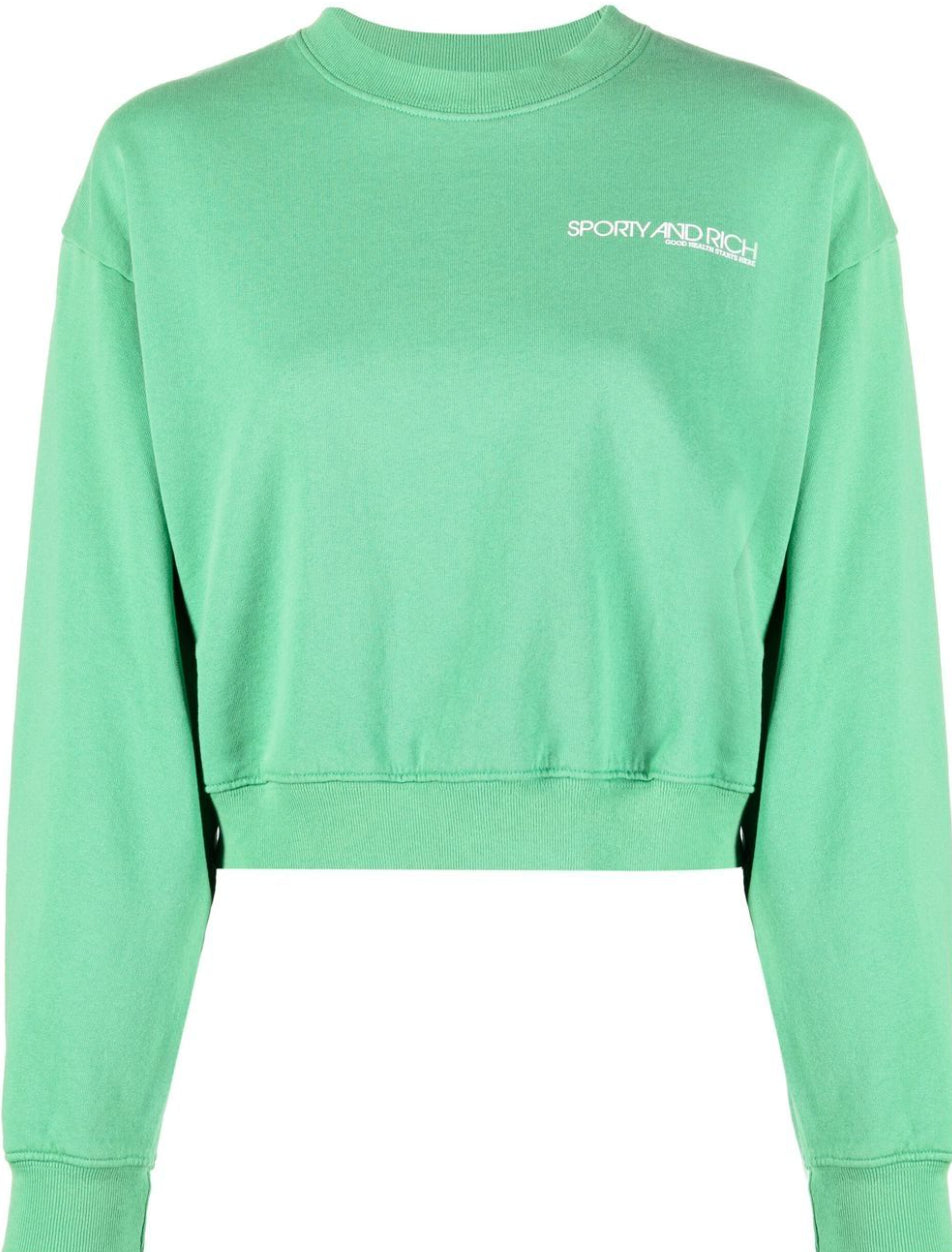 Regal Cropped Crewneck Green