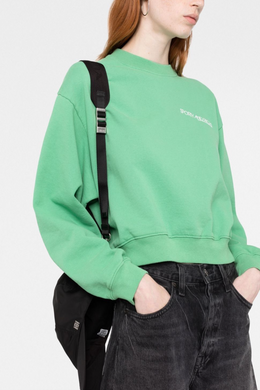 Regal Cropped Crewneck Green