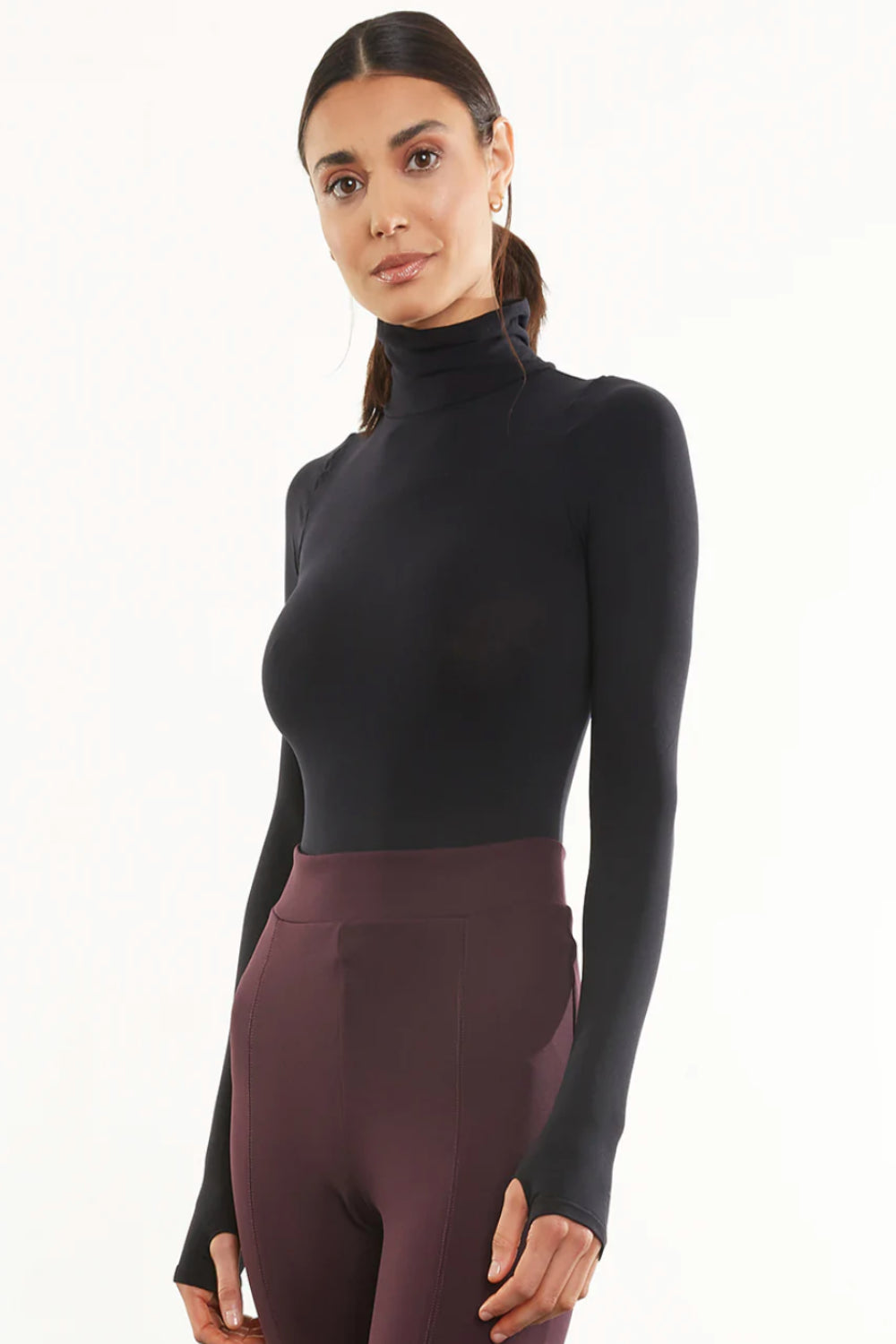 Turtleneck Bodysuit Black