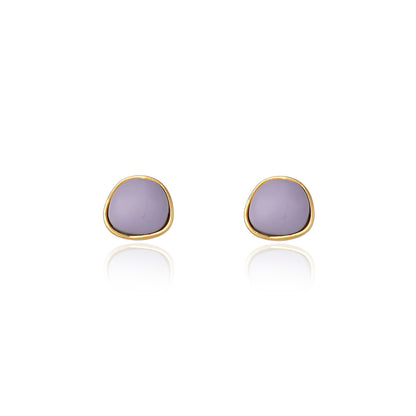 Small Resin Stud Lilac