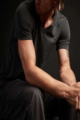 James Perse V-Neck Tee Dark Grey