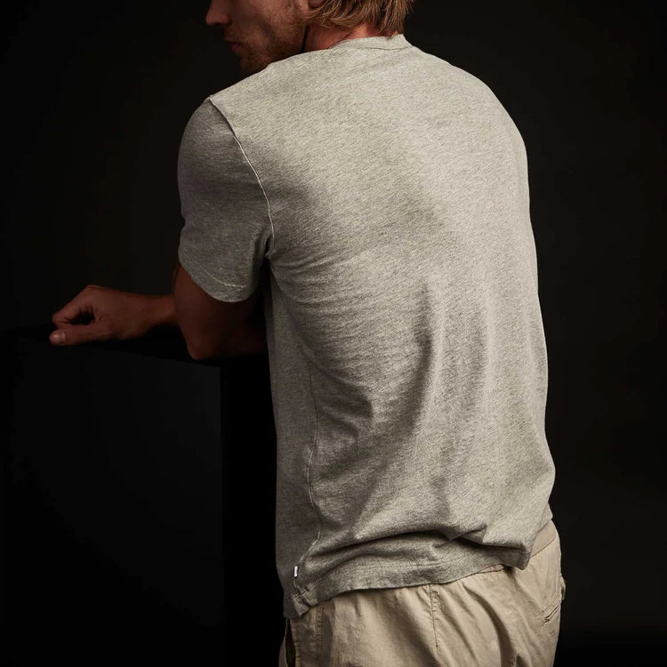 James Perse Short Sleeve Crew Neck Heather Grey