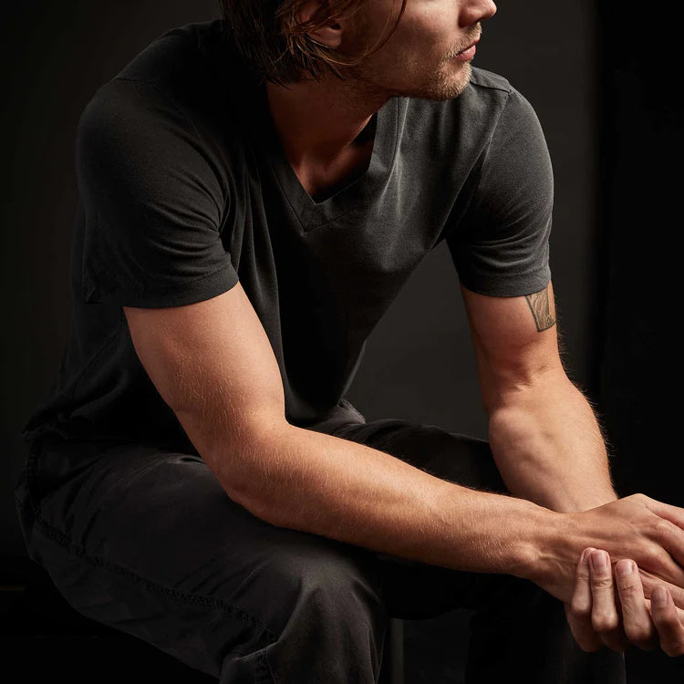 James Perse V-Neck Tee Dark Grey