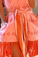 Pink And Orange Short Kaftan (Hand Made)